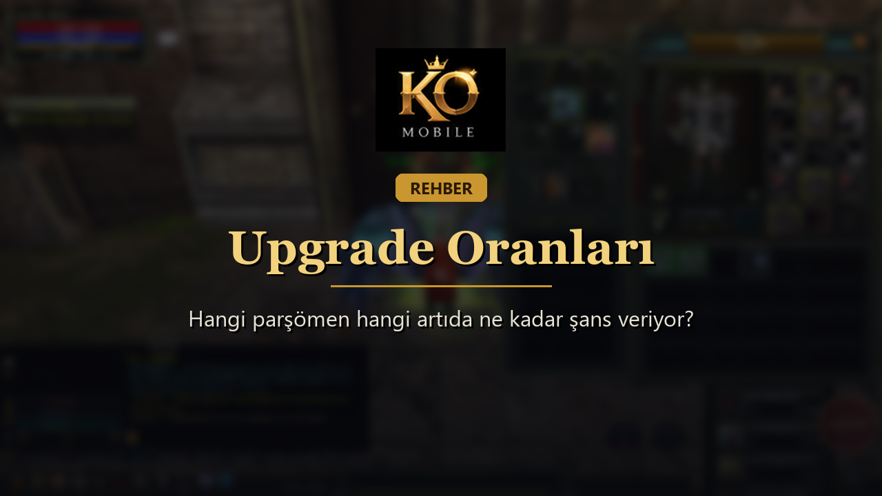 Upgrade Oranları Rehberi