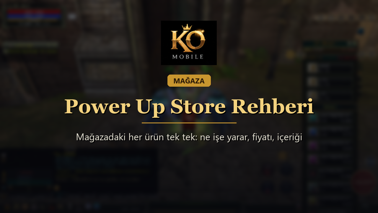 Power Up Store Rehberi: Tüm Ürünler