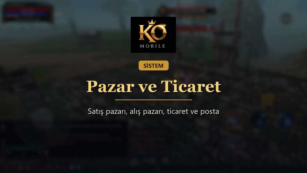 Pazar ve Ticaret Sistemleri