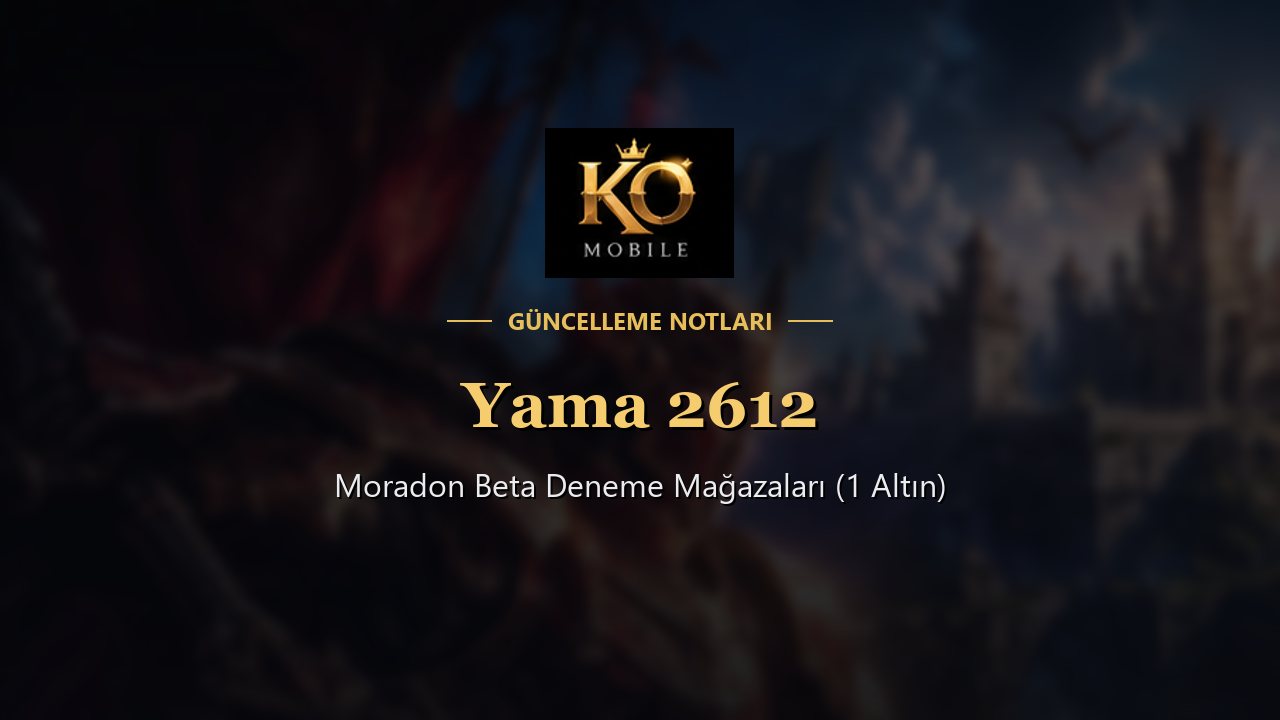 Yama 2612 - Moradon Beta Deneme Mağazaları (1 Altın)