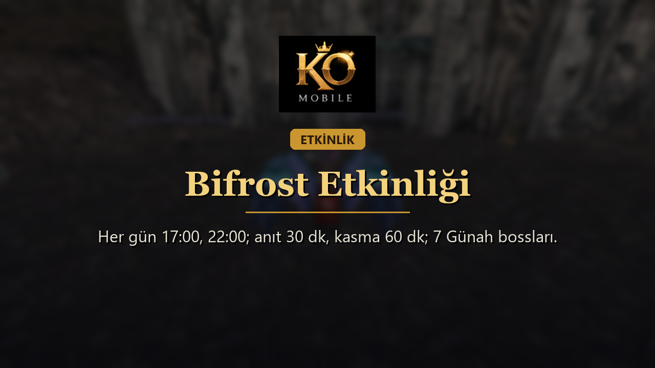 Bifrost Etkinliği Rehberi: Anıt, Saatler ve Bosslar