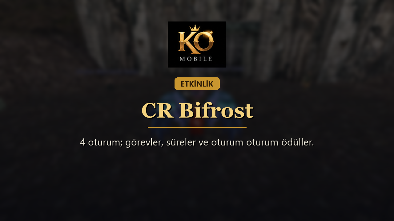 CR Bifrost Rehberi: Collection Race Saatleri, Görevleri ve Ödülleri