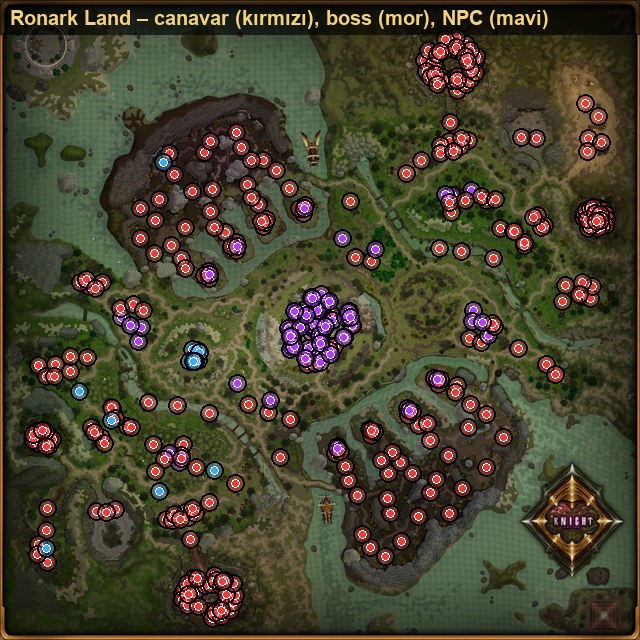 Ronark Land Haritası: Canavarlar, NPC'ler ve Seviye Aralığı